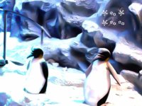 Winter Penguin Family Escape